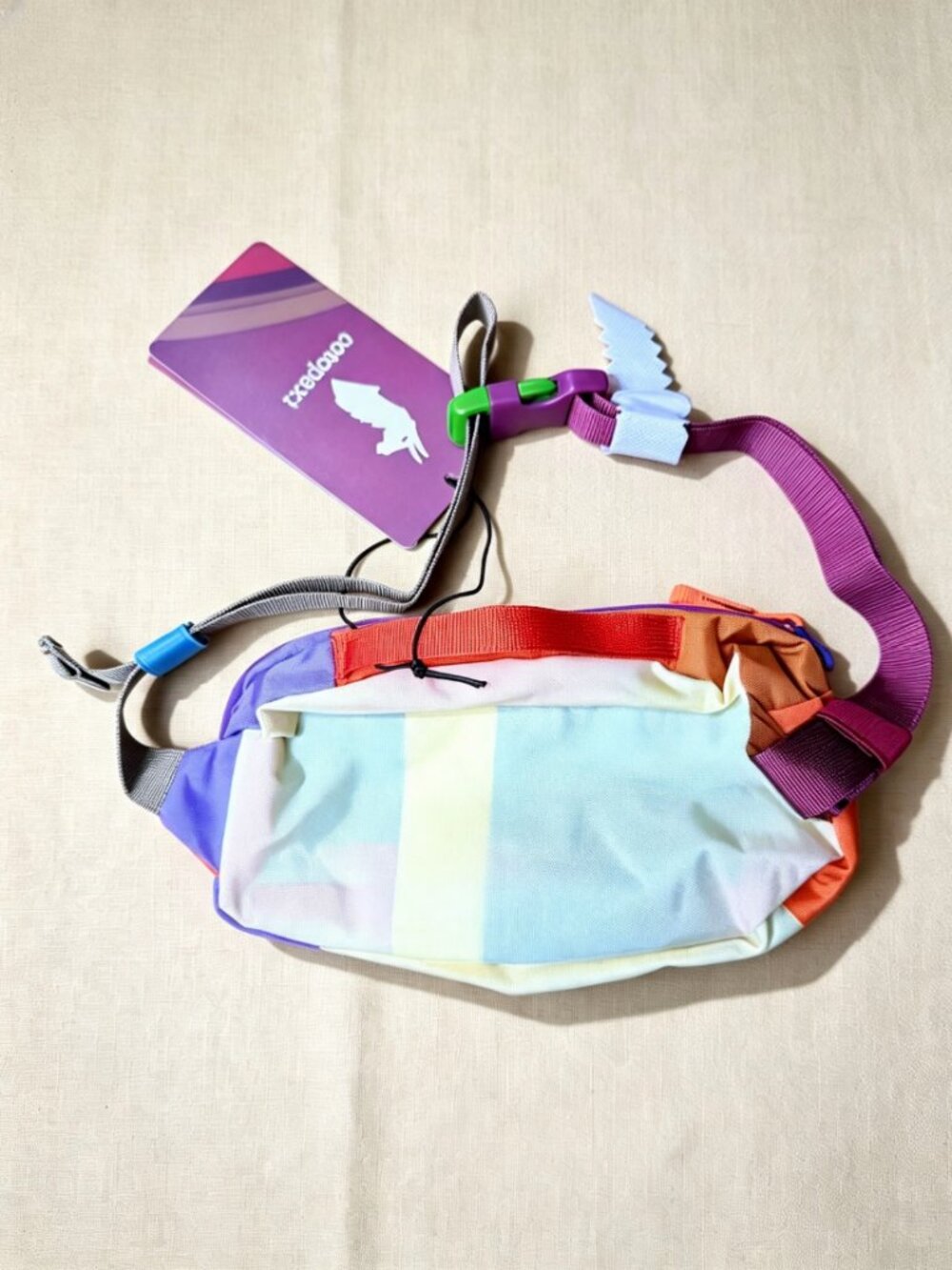 Cotopaxi Colorblock Belt Bag Del Día Unisex Travel Crossbody Pack New - Picture 2 of 2
